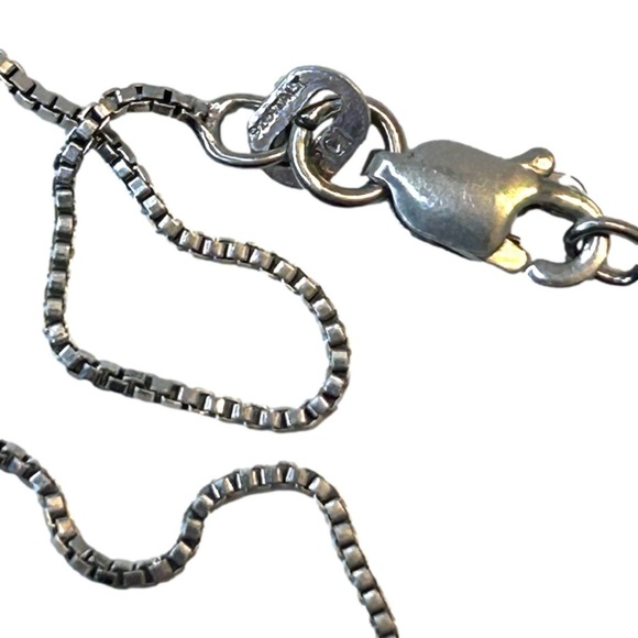 Genuine Diamonds Sterling Silver Italy Heart and 24 Necklace 18” - Picture 2 of 7